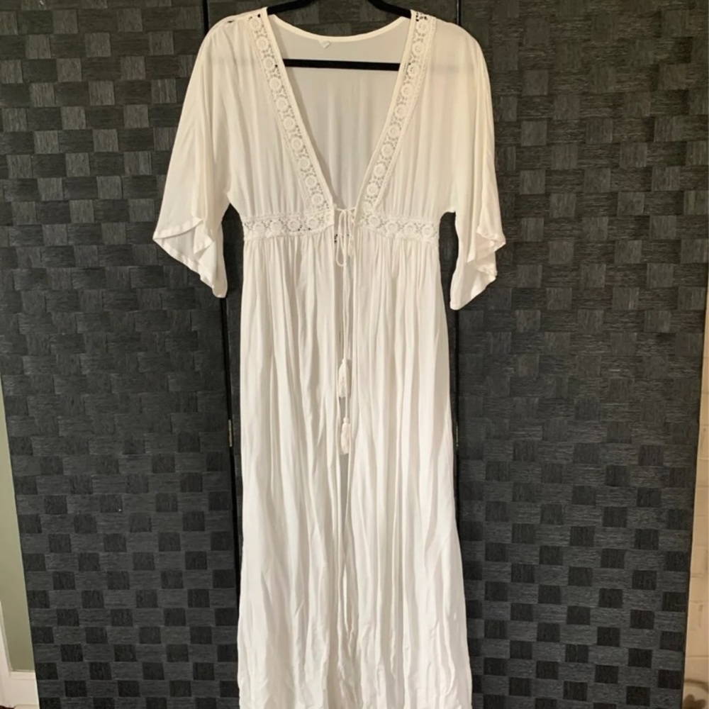 Long flowing beach cover dress